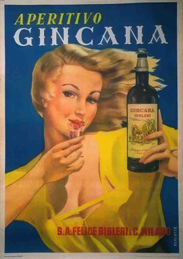 Gincana Vintage Advert A4 Photo Print