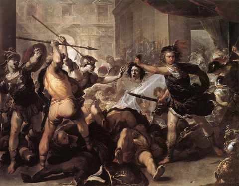 Giordano LucPerseus Fighting Phineus And His Companions A4 Photo Print