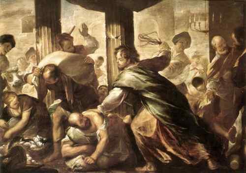 Giordano Luca Christ Cleansing The Temple  A4 Photo Print