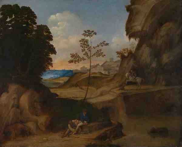 Giorgione Il Tramonto (The Sunset) A4 Photo Print