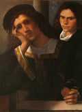 Giorgione attributed Double Portrait Art A4 Photo Print UK