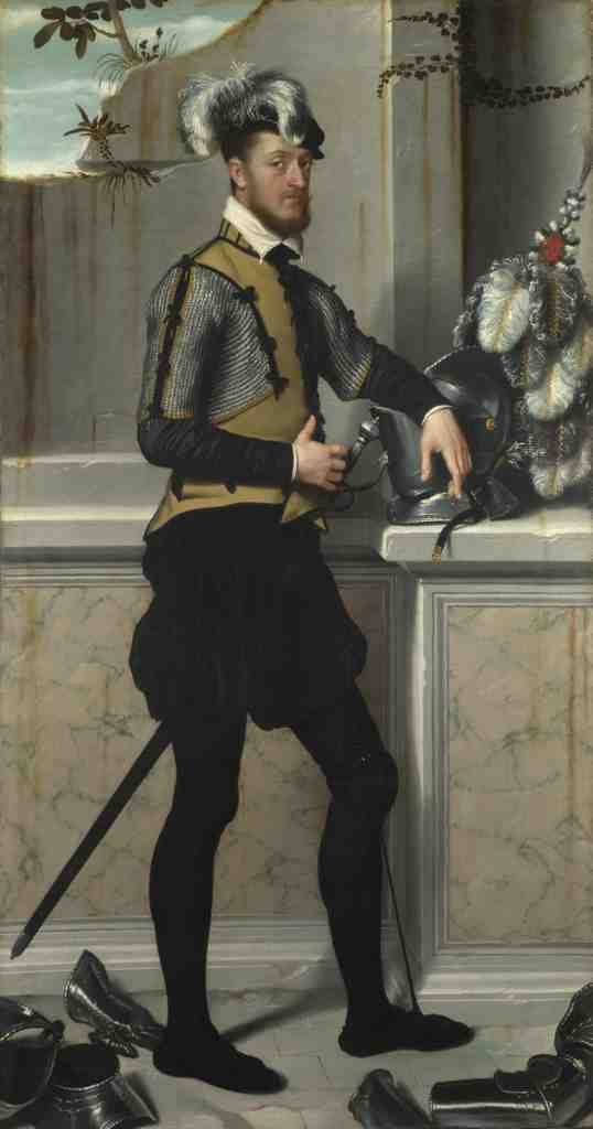 Giovanni Battista Moroni A Knight with his Jousting Helmet A4 Photo Print