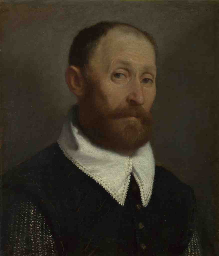 Giovanni Battista Moroni Portrait of a Man with Raised Eyebrows A4 Photo Print