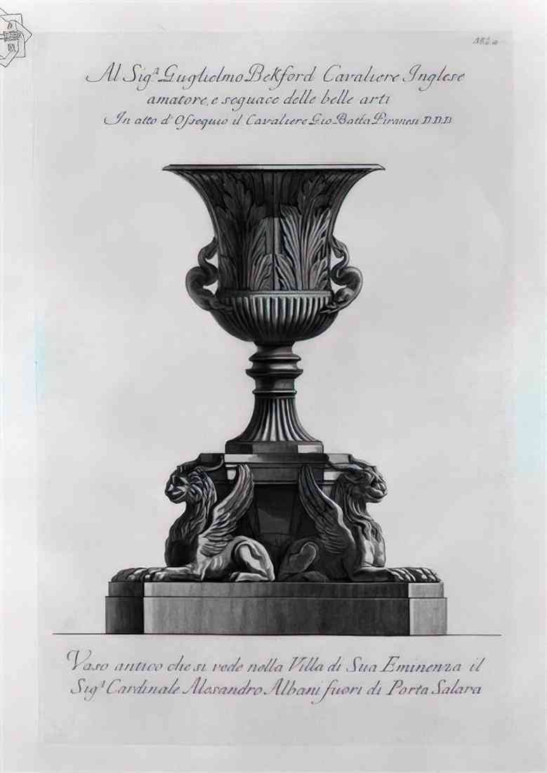 Giovanni Battista Piranesi antique vase of marble villa albani A4 Photo Print