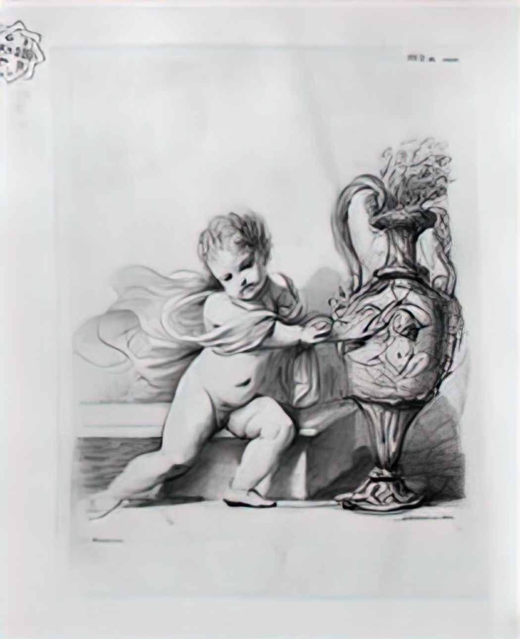 Giovanni Battista Piranesi half figure of seated woman her face resti Art A4 Photo Print