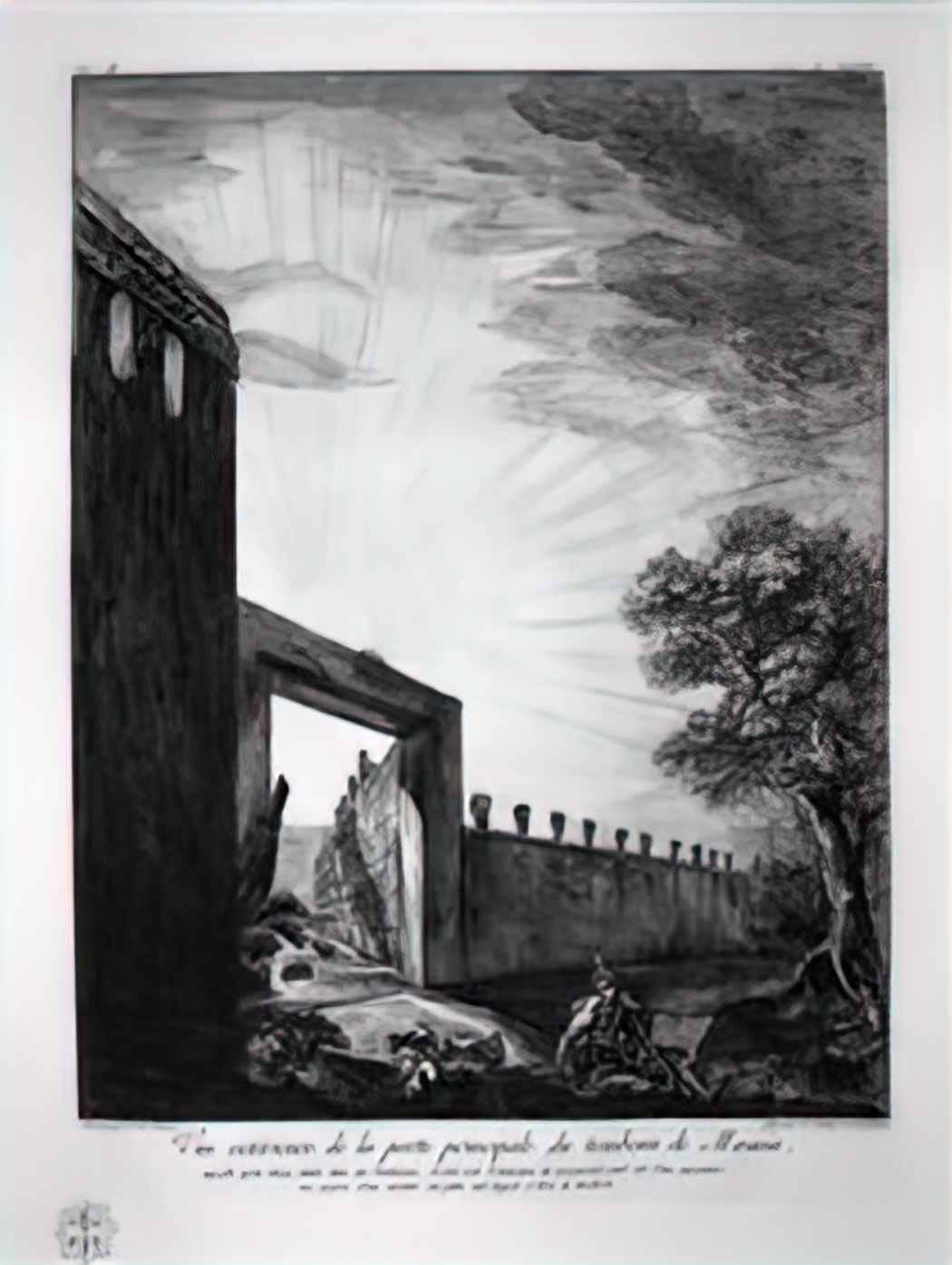 Giovanni Battista Piranesi profiles in large ionic order forming the Art A4 Photo Print