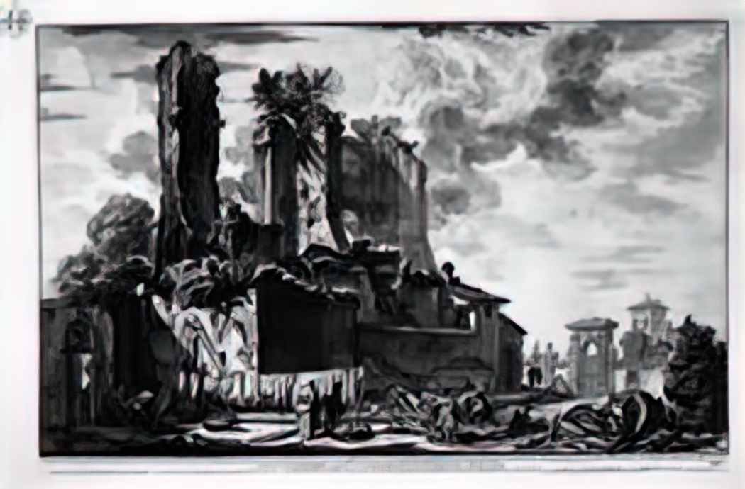 Giovanni Battista Piranesi tomb of cecilia metella said capo di bove Art A4 Photo Print