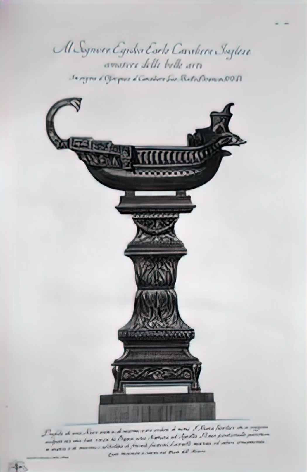 Giovanni Battista Piranesi trireme roman with marble pedestal Art A4 Photo Print