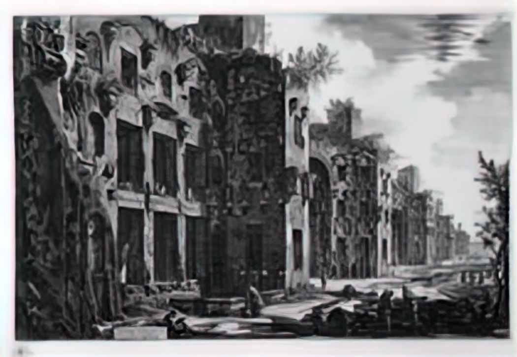 Giovanni Battista Piranesi view the remains of the baths of diocletia Art A4 Photo Print