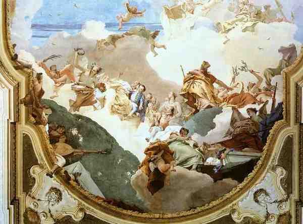 Giovanni Battista Tiepolo The Apotheosis Of The Pisani Family Detail2 5 A4 Photo Print
