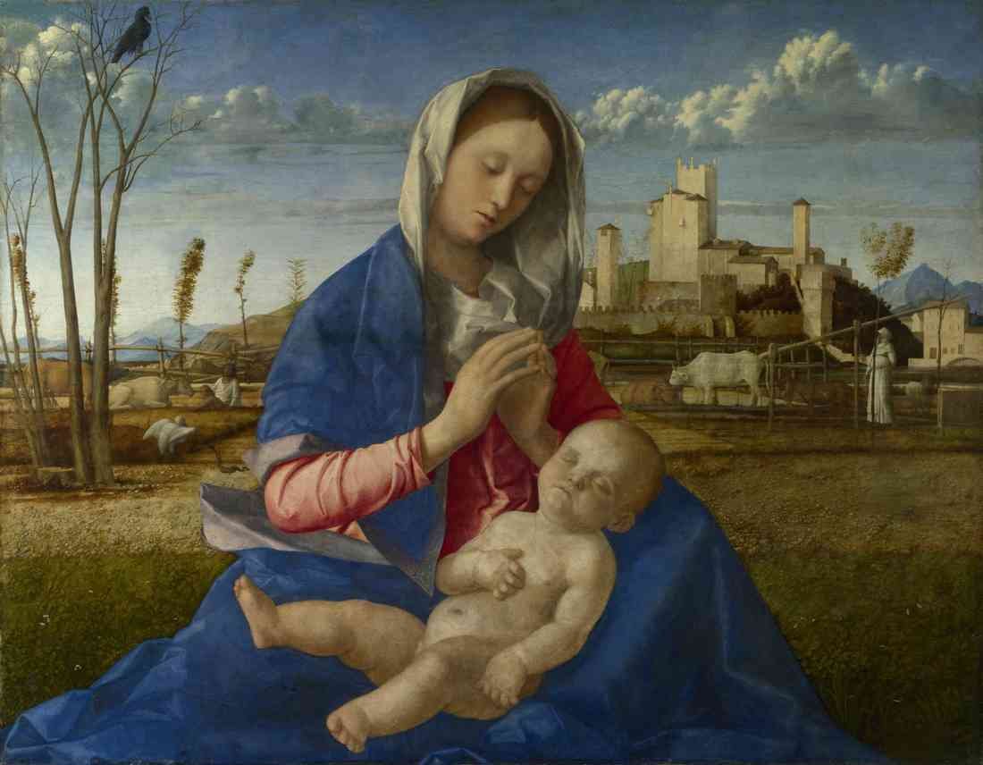 Giovanni Bellini Madonna of the Meadow Bellini Giovanni The Virgin And Child A4 Photo Print