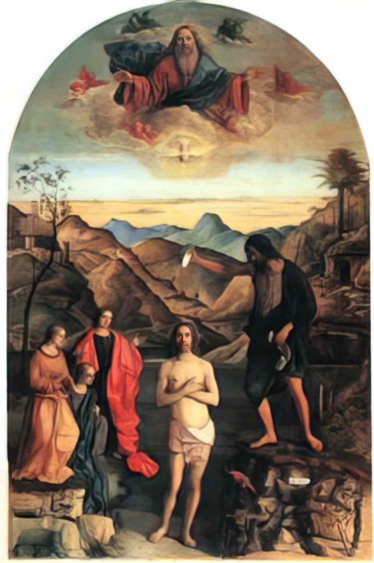 Giovanni Bellini baptism of christ st john altarpiece 1502 2 Art A4 Photo Print