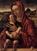 Giovanni Bellini madonna with child standing on a parapet Art A4 Photo Print