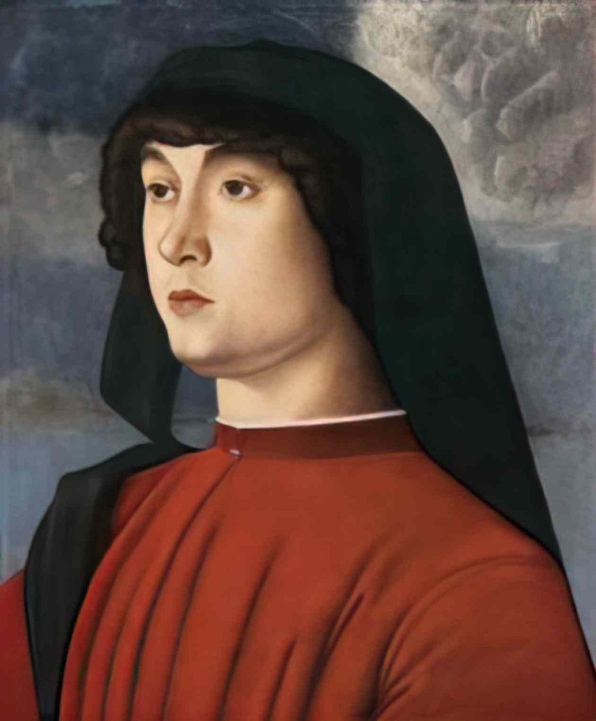 Giovanni Bellini portrait of a young man in red 1490 Art A4 Photo Print