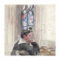 Giovanni Boldini a man seated in a church Art A4 Photo Print