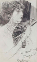 Giovanni Boldini a woman with a fan Art A4 Photo Print