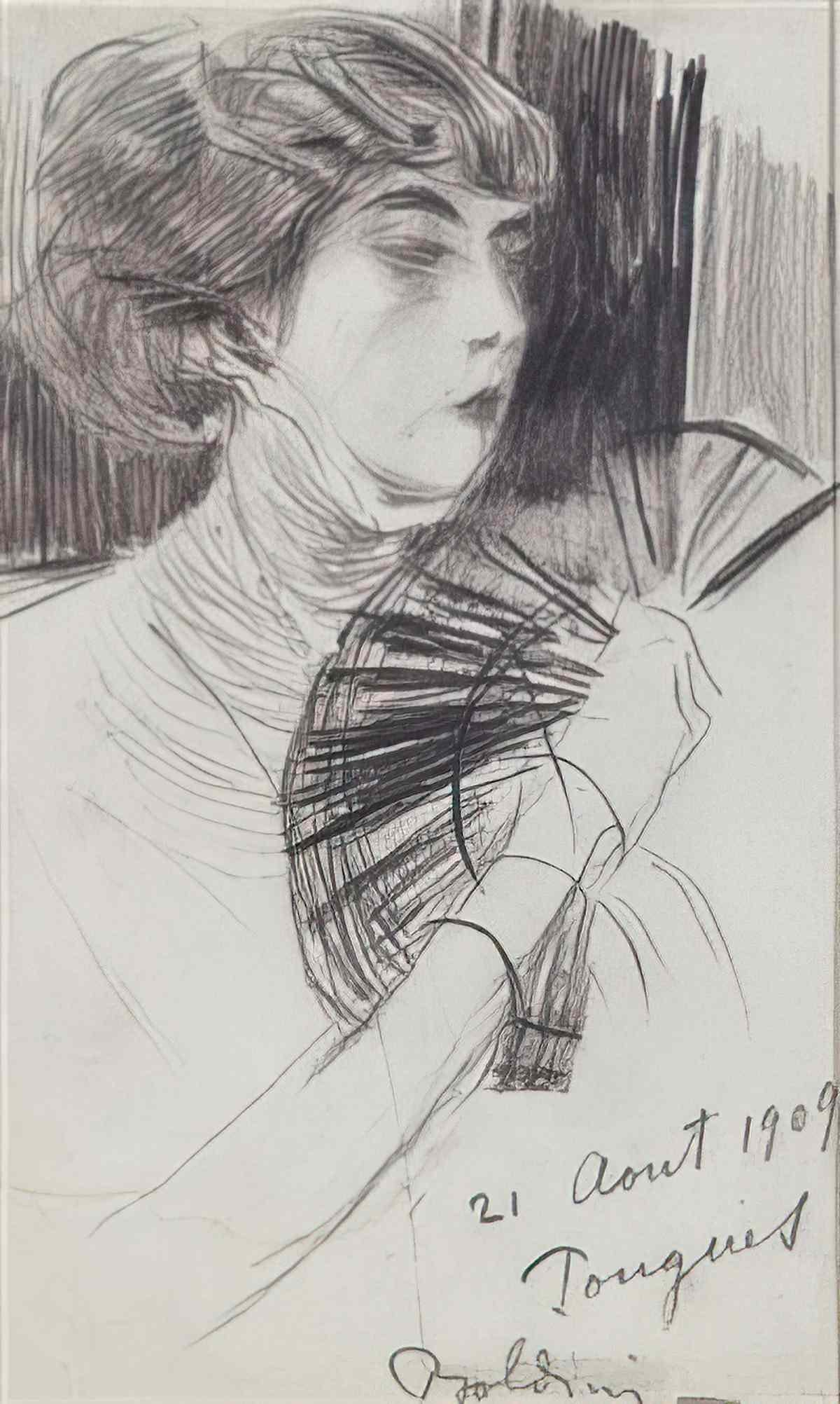 Giovanni Boldini a woman with a fan Art A4 Photo Print