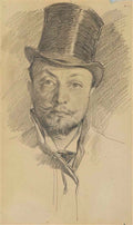 Giovanni Boldini autoportrait au chapeau en buste Art A4 Photo Print