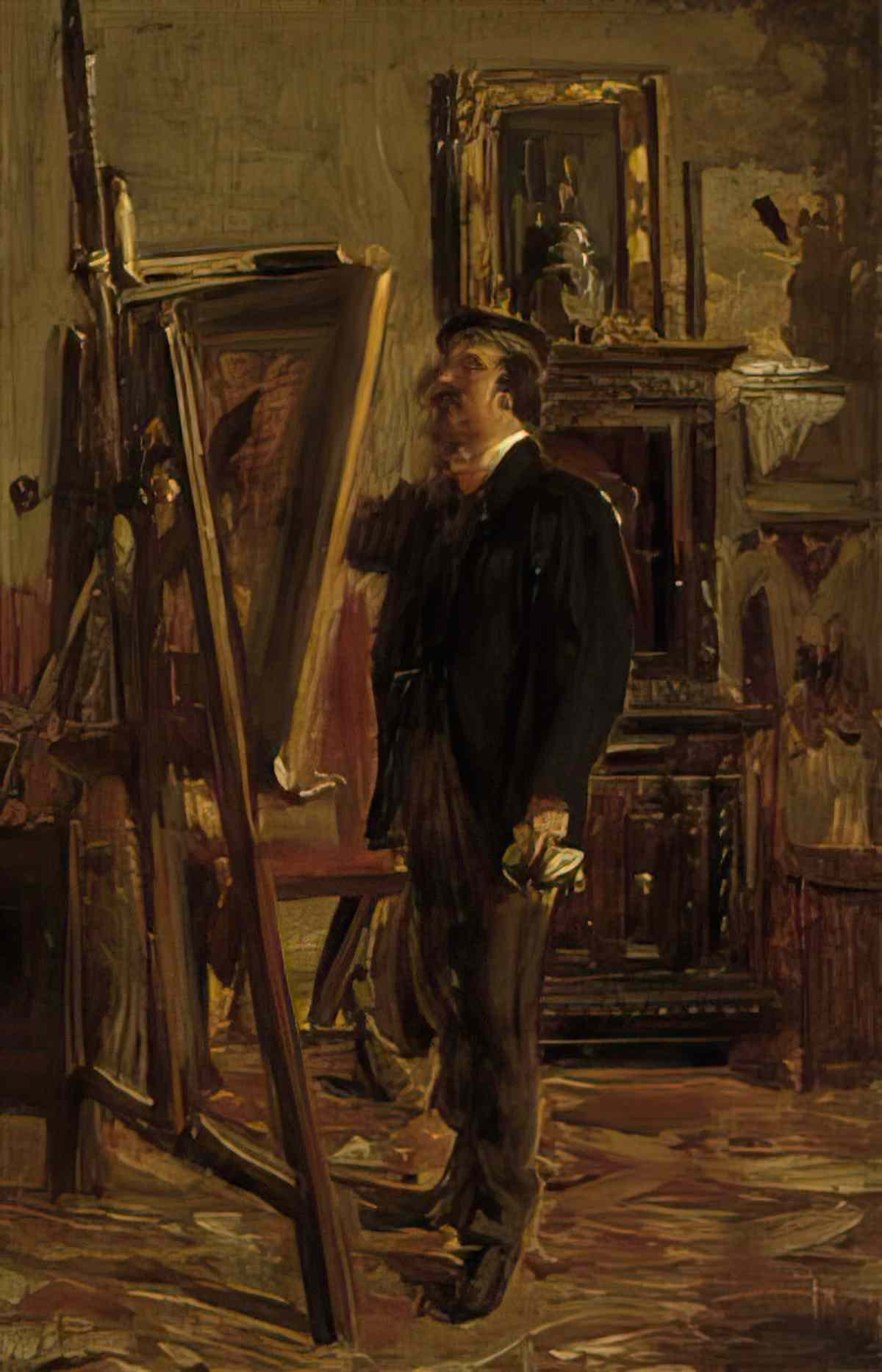Giovanni Boldini cristiano banti al cavalletto Art A4 Photo Print