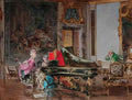 Giovanni Boldini due dame in costume settecentesco al pianoforte vec Art A4 Photo Print