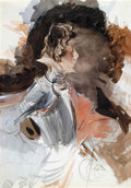 Giovanni Boldini a beauty with lilacs Art A4 Photo Print