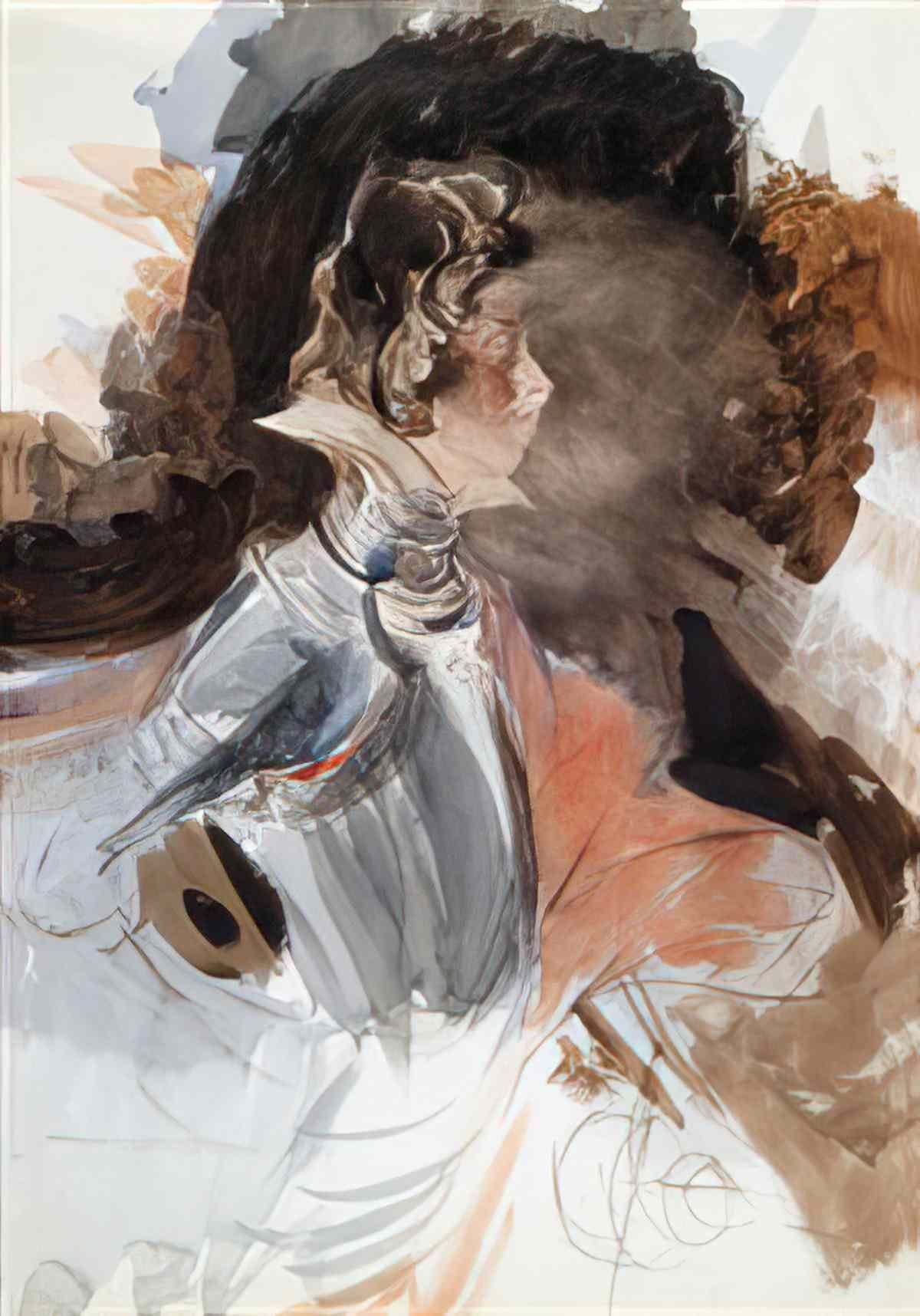 Giovanni Boldini a beauty with lilacs Art A4 Photo Print