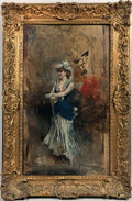 Giovanni Boldini elegante a la robe bleue et a lombrelle Art A4 Photo Print