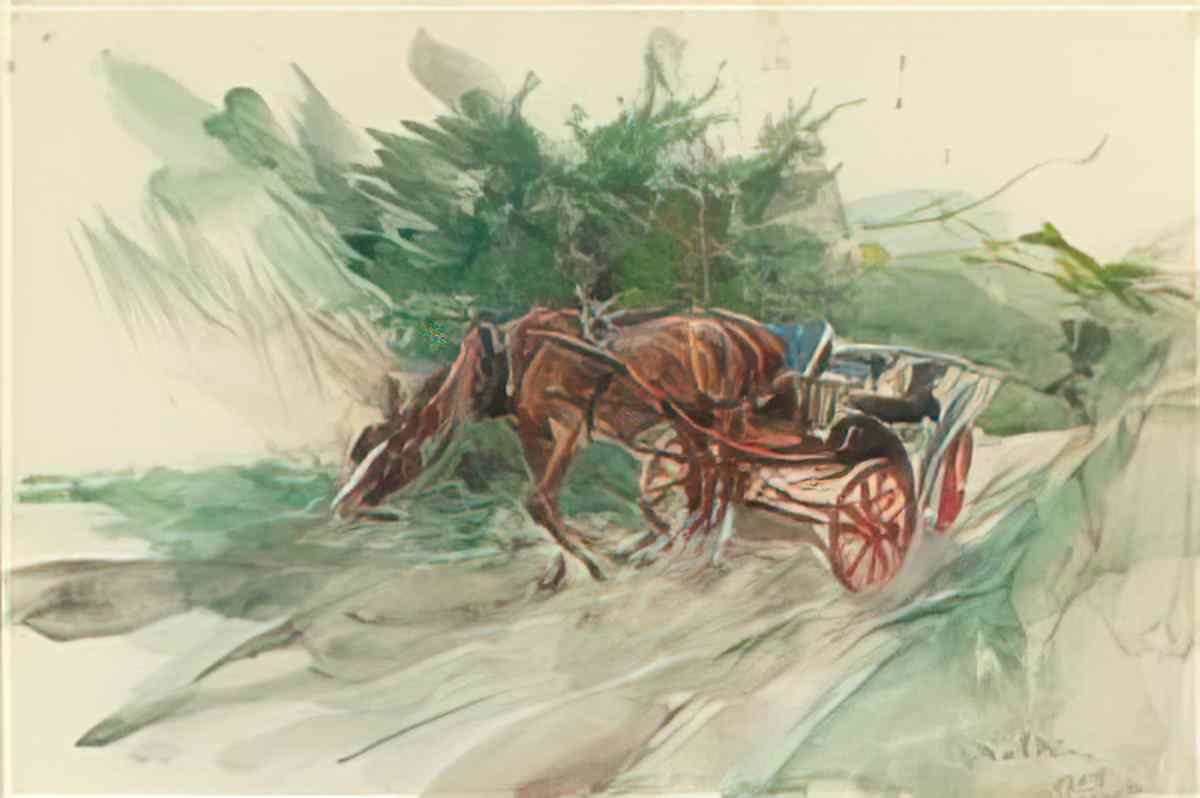 Giovanni Boldini horse and carriage Art A4 Photo Print
