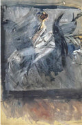 Giovanni Boldini cavallo con carro da fieno Art A4 Photo Print