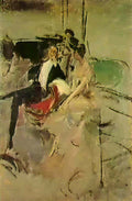 Giovanni Boldini interno con coppia elegante nellatrio di un albergo Art A4 Photo Print