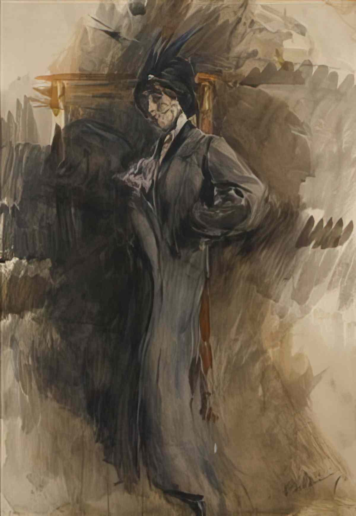 Giovanni Boldini jeune dame en toilette de sortie 1 Art A4 Photo Print