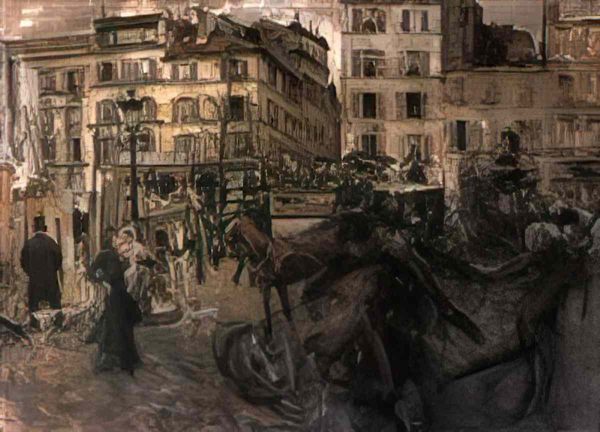 Giovanni Boldini la place pigalle Art A4 Photo Print