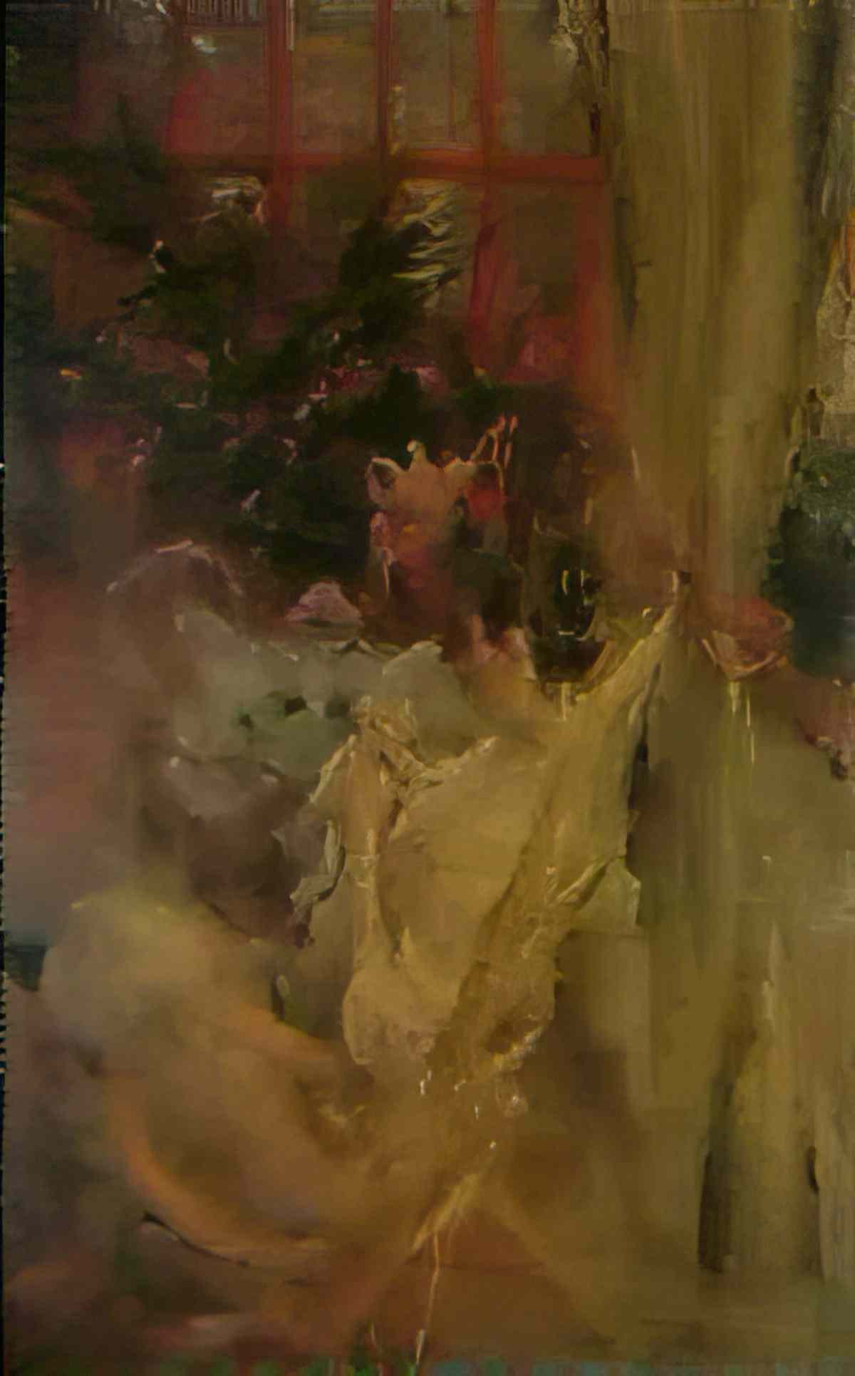 Giovanni Boldini elegante dame am fenster stehend Art A4 Photo Print