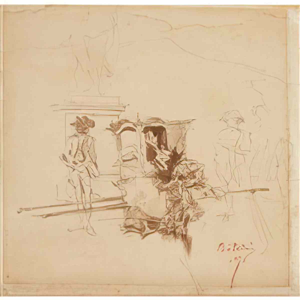 Giovanni Boldini elegante tournee vers la gauche Art A4 Photo Print
