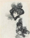 Giovanni Boldini female portrait in profile Art A4 Photo Print