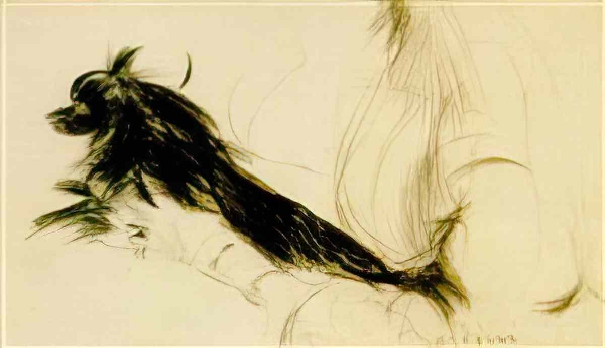Giovanni Boldini madame victor holding her dog Art A4 Photo Print