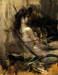 Giovanni Boldini gondole davanti a piazza san marco Art A4 Photo Print