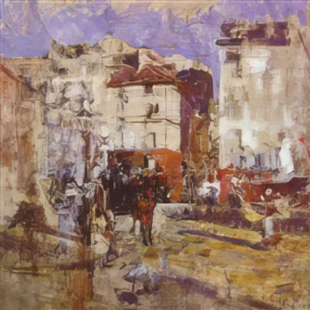 Giovanni Boldini place pigalle avec un omnibus a cheval Art A4 Photo Print