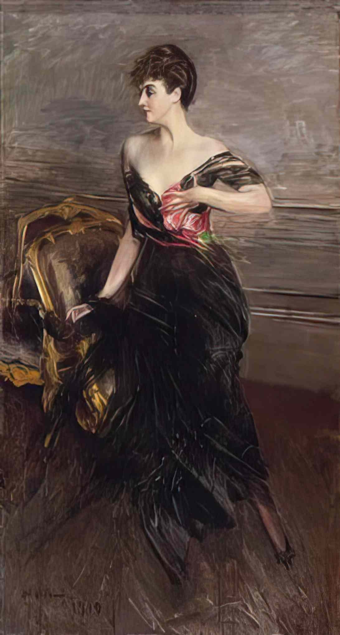 Giovanni Boldini portrait de la princesse cecile murat ney delchingen Art A4 Photo Print