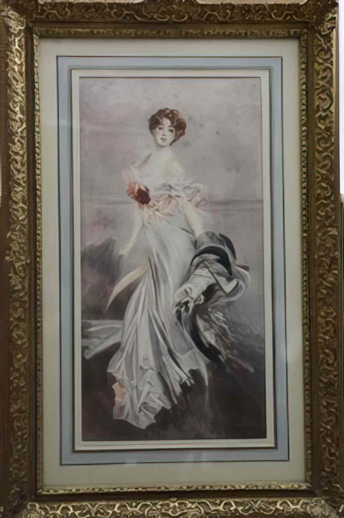 Giovanni Boldini la carrozza + studio di testa femminile verso Art A4 Photo Print
