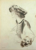 Giovanni Boldini portrait of a lady wearing a cloche Art A4 Photo Print