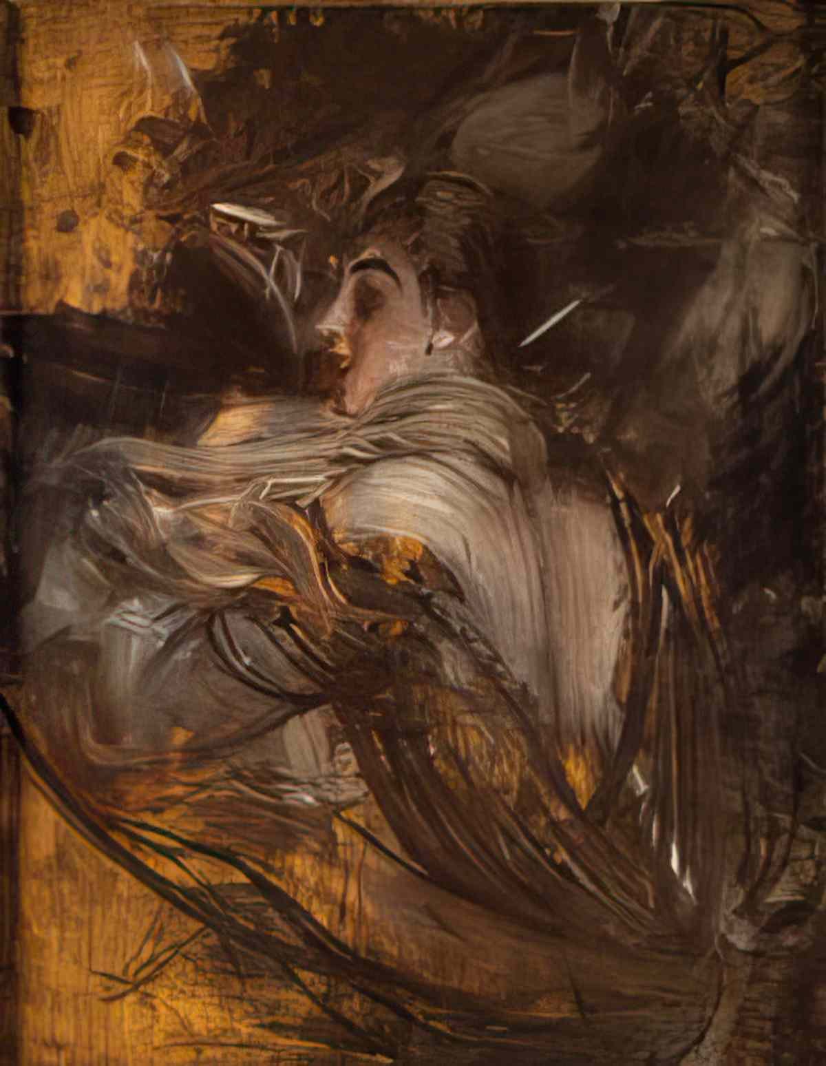 Giovanni Boldini profilo femminile 1 Art A4 Photo Print