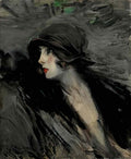 Giovanni Boldini portrait de madame schneider  dans un interieur une Art A4 Photo Print