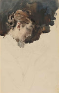 Giovanni Boldini seated woman in profile Art A4 Photo Print