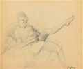 Giovanni Boldini seated woman putting on her stocking Art A4 Photo Print