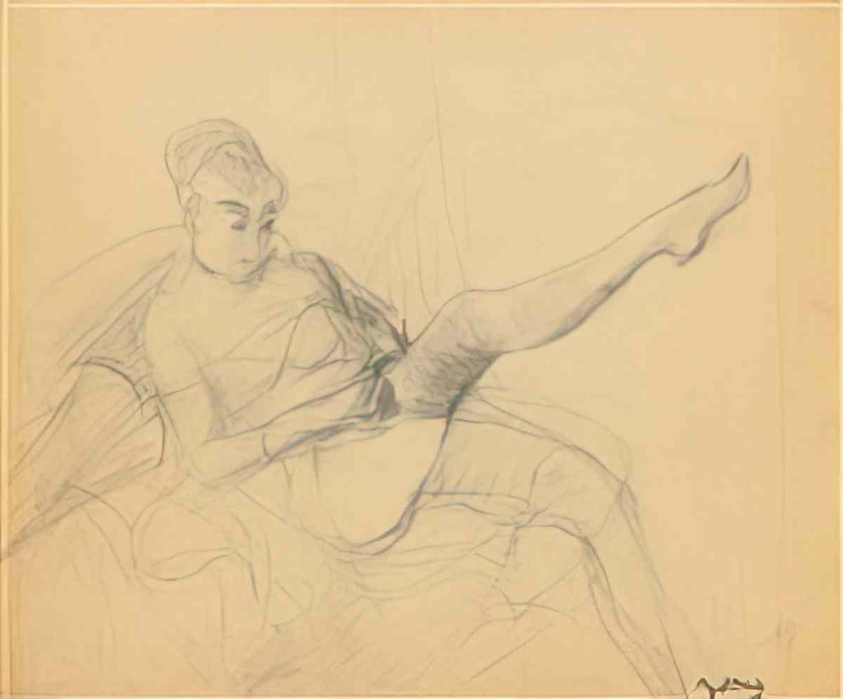 Giovanni Boldini seated woman putting on her stocking Art A4 Photo Print