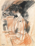 Giovanni Boldini studie einer jungen frau am klavier Art A4 Photo Print
