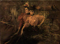 Giovanni Boldini two young girls seated on a bench Art A4 Photo Print