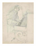 Giovanni Boldini un pianiste jouant dans un studio dartiste Art A4 Photo Print