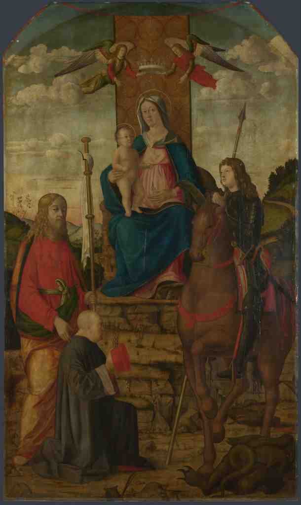 Giovanni Martini da Udine The Virgin and Child with Saints A4 Photo Print